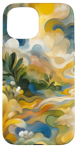 Gelbe Ölgemälde Stil Abstrakte Kunst Hülle für iPhone 15 von Abstract Art Aesthetic Style Gifts