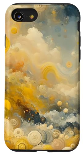 Gelbe Ölgemälde Stil Abstrakte Kunst Hülle für iPhone SE (2020) / 7 / 8 von Abstract Art Aesthetic Style Gifts