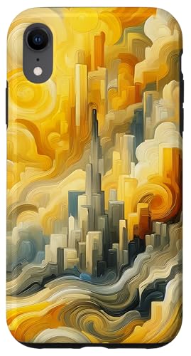 Gelbe Ölgemälde Stil Abstrakte Kunst Hülle für iPhone XR von Abstract Art Aesthetic Style Gifts