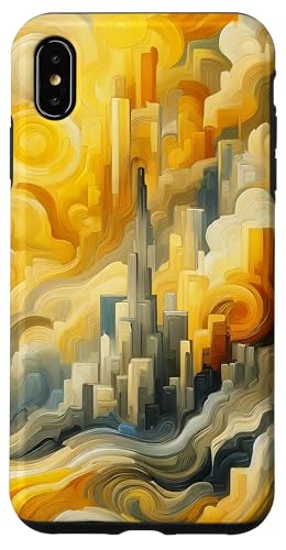 Gelbe Ölgemälde Stil Abstrakte Kunst Hülle für iPhone XS Max von Abstract Art Aesthetic Style Gifts