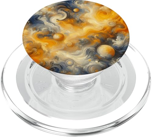 Gelbe Ölgemälde Stil Abstrakte Kunst PopSockets PopGrip für MagSafe von Abstract Art Aesthetic Style Gifts