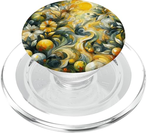 Gelbe Ölgemälde Stil Abstrakte Kunst PopSockets PopGrip für MagSafe von Abstract Art Aesthetic Style Gifts