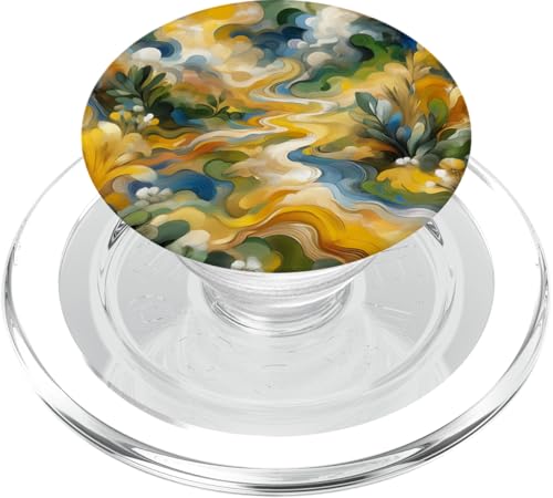 Gelbe Ölgemälde Stil Abstrakte Kunst PopSockets PopGrip für MagSafe von Abstract Art Aesthetic Style Gifts