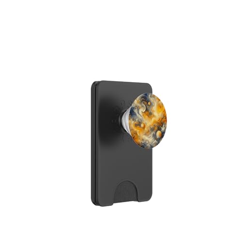 Gelbe Ölgemälde Stil Abstrakte Kunst PopSockets PopWallet für MagSafe von Abstract Art Aesthetic Style Gifts