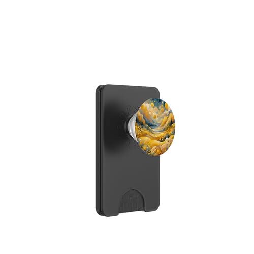 Gelbe Ölgemälde Stil Abstrakte Kunst PopSockets PopWallet für MagSafe von Abstract Art Aesthetic Style Gifts