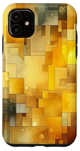 Gelbe abstrakte Kunst Hülle für iPhone 11 von Abstract Art Aesthetic Style Gifts