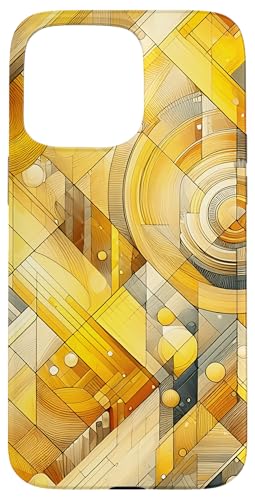 Gelbe abstrakte Kunst Hülle für iPhone 15 Pro Max von Abstract Art Aesthetic Style Gifts