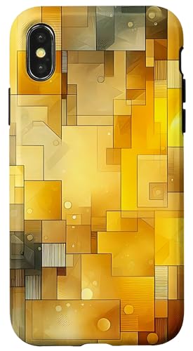 Gelbe abstrakte Kunst Hülle für iPhone X/XS von Abstract Art Aesthetic Style Gifts