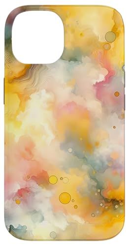 Gelbe und rosa abstrakte Kunst Hülle für iPhone 14 von Abstract Art Aesthetic Style Gifts