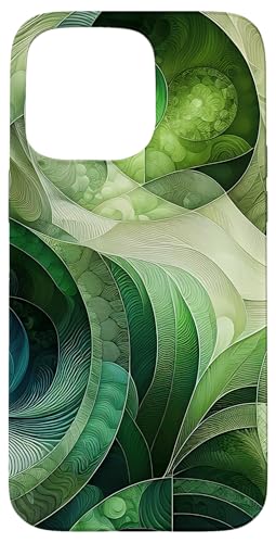 Grüne abstrakte Kunst Hülle für iPhone 15 Pro Max von Abstract Art Aesthetic Style Gifts