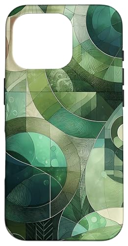 Grüne abstrakte Kunst Hülle für iPhone 16 Pro von Abstract Art Aesthetic Style Gifts