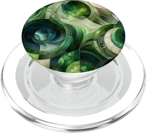 Grüne abstrakte Kunst PopSockets PopGrip für MagSafe von Abstract Art Aesthetic Style Gifts