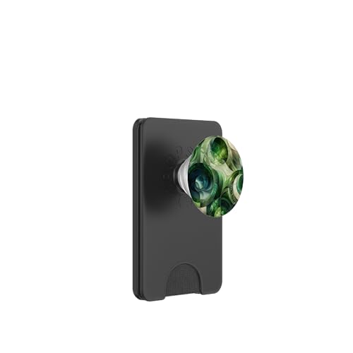 Grüne abstrakte Kunst PopSockets PopWallet für MagSafe von Abstract Art Aesthetic Style Gifts