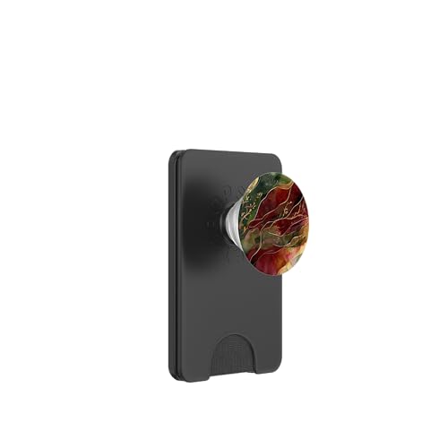 Rote und grüne moderne abstrakte Kunst mit Aquarell Botanical PopSockets PopWallet für MagSafe Rote und grüne moderne abstrakte Kunst mit Aquarell Botanical PopSockets PopWallet für MagSafe von Abstract Art Aesthetic Style Gifts
