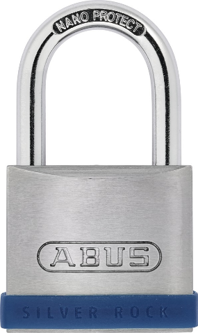 ABUS 5/45 - Herkömmliches Vorhängeschloss - Tastensperre - Unterschiedliche Schließung - Pforte - Aufbewahrungsspind - Werkzeugkasten - Silber - Zink (5/45) von Abus