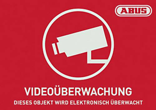 ABUS AU1420 Warnaufkleber Videoüberwachung Sprachen Deutsch (B x H) 148mm x 105mm von Abus