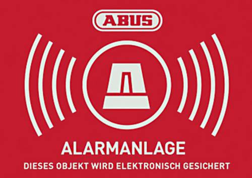 ABUS AU1423 Warnaufkleber Alarmanlage Sprachen Deutsch (B x H) 74mm x 52.5mm von Abus