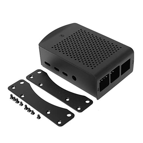 Abwan Abdeckhülse, 1 Satz Silber/Schwarz Aluminiumlegierung Gehäuse Metall Schutzhülle Box Gehäuse Strahlungsplatte für Himbeer Pi 4 Modell B + Zubehör Kit Abwan Abdeckhülse, 1 Satz Silber/Schwarz Aluminiumlegierung Gehäuse Metall Schutzhülle Box Gehäuse Strahlungsplatte für Himbeer Pi 4 Modell B + Zubehör Kit von Abwan