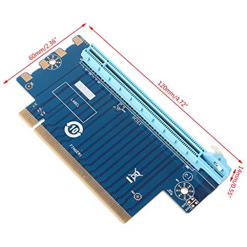 Abwan Adapterkarte, PCI Express 16X Riser PCIe Grafikkarte PCI-E Lenkkarte 90 Grad rechtwinkliger Riser Adapter für 1U 2U Host 4 / 6cm Breite von Abwan