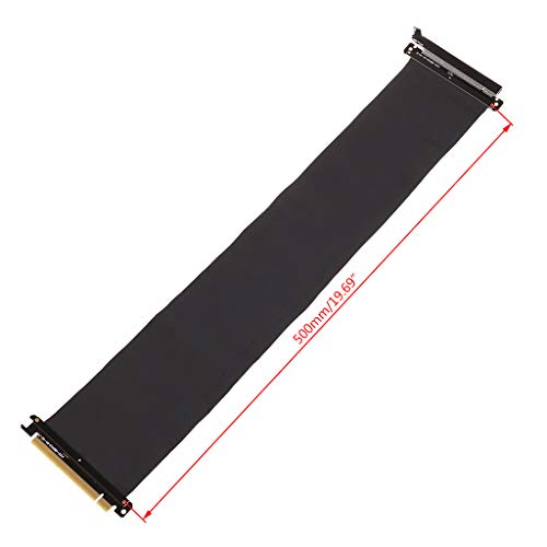 Abwan-Verlängerungskabel, Hochgeschwindigkeits-PC-Grafikkarten PCI Express 3.0 16x Flexibles Verbindungskabel Riser-Karten-Verlängerungsportadapter für GPU mit Stau von Abwan