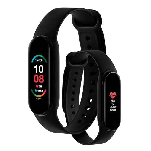 Abyx FIT Lime 2 - Sportliche Smartwatch - Schrittzähler, Herzfrequenz, Blutdruckmessung, Wasserdicht, Bluetooth 4.0, Kompatibel mit Android/iOS, Schwarz von Abyx