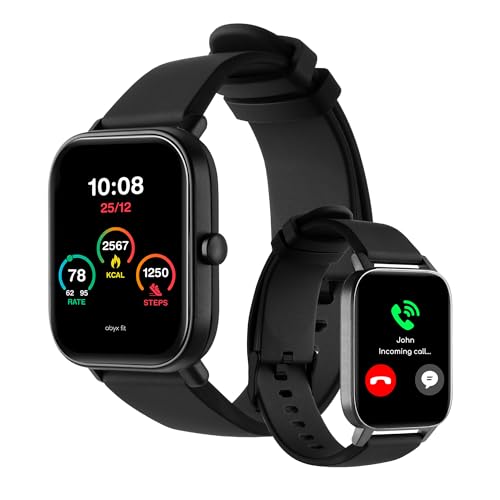 Abyx FIT Ozone 3 - Smartwatch 1,6 Zoll, Standby 20 Tage, Bluetooth 5.0, Beschleunigungsmesser, IP68 Wasserdicht, Herzfrequenzmessung, Schlafanalyse, Musik, Kompatibel mit Android iOS, Schwarz Abyx FIT Ozone 3 - Smartwatch 1,6 Zoll, Standby 20 Tage, Bluetooth 5.0, Beschleunigungsmesser, IP68 Wasserdicht, Herzfrequenzmessung, Schlafanalyse, Musik, Kompatibel mit Android iOS, Schwarz von Abyx