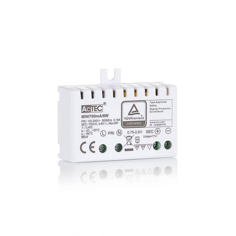 AcTEC Mini LED-Treiber CC 700mA, 6W, IP20 von AcTEC