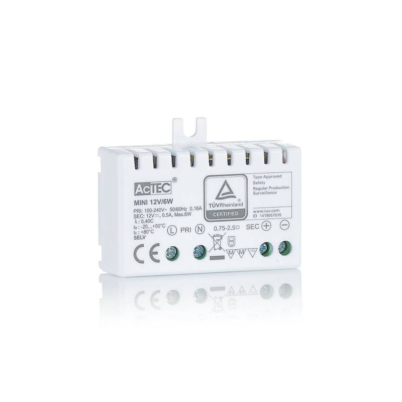 AcTEC Mini LED-Treiber CV 12V, 6W, IP20 von AcTEC
