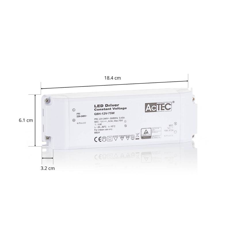 AcTEC Q8H LED-Treiber CV 12V, 75W von AcTEC