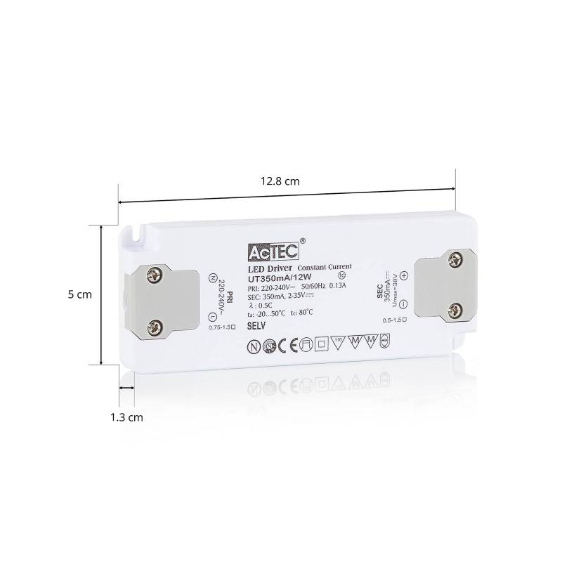 AcTEC Slim LED-Treiber CC 350mA, 12W von AcTEC