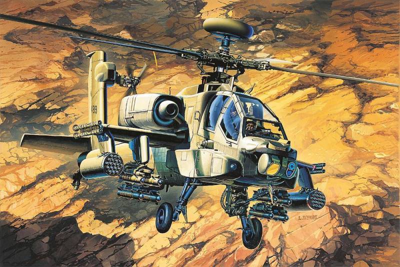 Hughes Ah-64A Apache von Academy Plastic Model