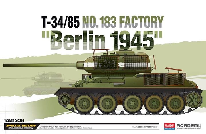 T-34/85 No.183 Factory ´Berlin 1945´ von Academy Plastic Model