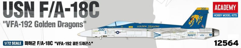 USN F/A-18C VFA-192 Golden Dragons von Academy Plastic Model