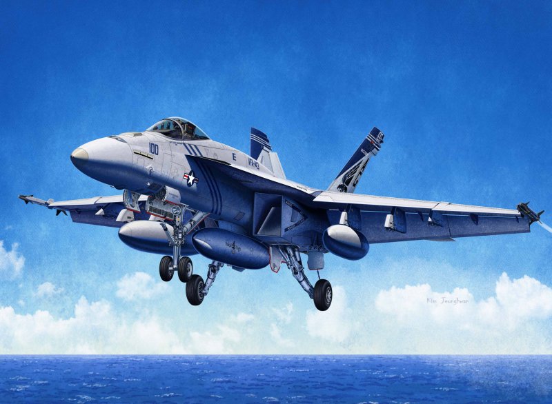 USN F/A-18E  - VFA-143 Pukin Dogs von Academy Plastic Model