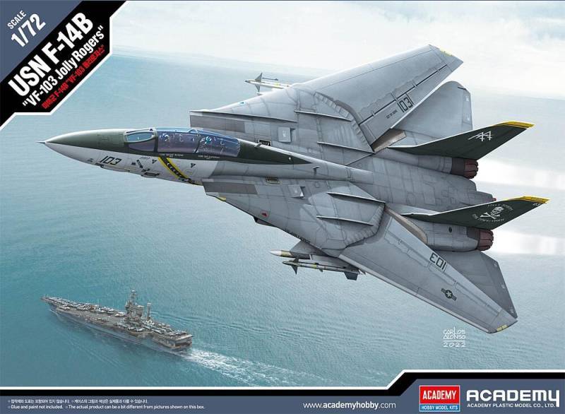 USN F-14B Vf-103 Jolly Rogers von Academy Plastic Model