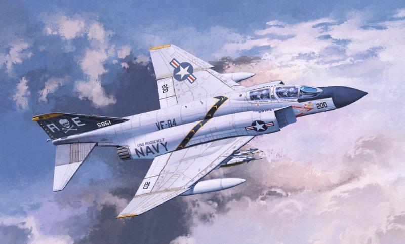 USN F-4J VF-84 Jolly Rogers von Academy Plastic Model