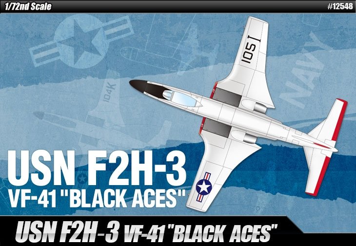 USN F2H-3 - VF-41 Black Aces von Academy Plastic Model