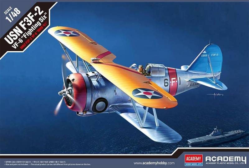 USN F3F-2 Vf-6 Fighting Six. von Academy Plastic Model