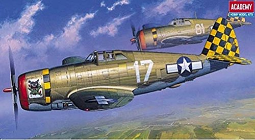 Academy P-47D Thunderbolt Razorback (1:72) - Kunststoff-Modellflugzeugkit - Hoch detailliert und authentisch - Für Hobbyisten und Modellbau-Enthusiasten ab 14 Jahren - Unisex - Militär-Thema von Academy
