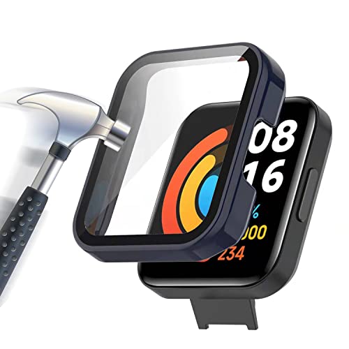 Acadeny Hülle Mit Gehärtetes Glas Displayschutz Kompatibles für Xiaomi Redmi Watch 2 Lite, 9H Härte 360° Rundum Schutzhülle Ultradünne Schutz PC Case Cover für Mi Watch 2 Lite,blau Acadeny Hülle Mit Gehärtetes Glas Displayschutz Kompatibles für Xiaomi Redmi Watch 2 Lite, 9H Härte 360° Rundum Schutzhülle Ultradünne Schutz PC Case Cover für Mi Watch 2 Lite,blau von Acadeny