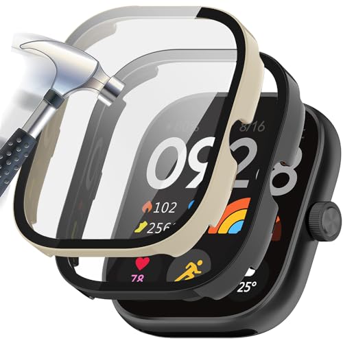 Acadeny Hülle Mit Gehärtetes Glas Displayschutz Kompatibles für xiaomi redmi Watch 4,9H Härte 360° Rundum Schutzhülle Ultradünne Schutz PC Case Cover,schwarz+weiß Acadeny Hülle Mit Gehärtetes Glas Displayschutz Kompatibles für xiaomi redmi Watch 4,9H Härte 360° Rundum Schutzhülle Ultradünne Schutz PC Case Cover,schwarz+weiß von Acadeny