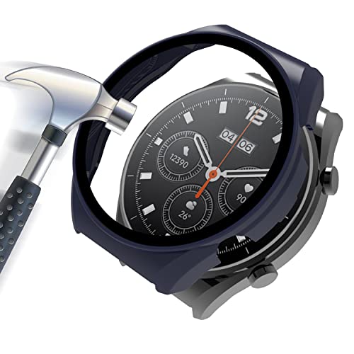 Acadeny Hülle Mit Glas Displayschutz Kompatibles für xiaomi Watch S1, 9H Härte 360° Rundum Schutzhülle Ultradünne Schutz PC Case Cover für Mi Watch S1,Blau Acadeny Hülle Mit Glas Displayschutz Kompatibles für xiaomi Watch S1, 9H Härte 360° Rundum Schutzhülle Ultradünne Schutz PC Case Cover für Mi Watch S1,Blau von Acadeny