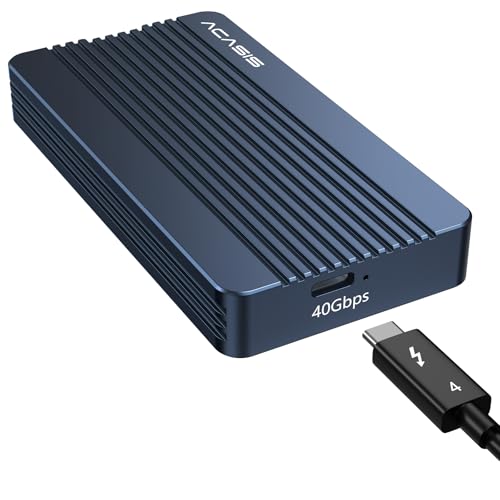 Acasis M2 NVMe SSD-Gehäuse 40 Gbit/s USB C Aluminium NVMe Gehäuse PCIe 2280 M-Key (B+M Key) Solid State Drive Externe Festplattengehäuse kompatibel mit USB 4/3.2/3.1/3.0/Typ C Geräten (TBU405M1) von Acasis