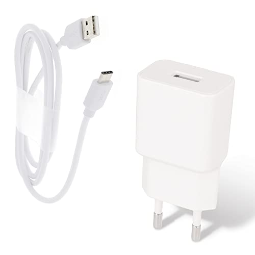 USB Ladegerät 2A + USB-C Kabel für Huawei P50 Pocket - P50 Pro/Huawei P40 Pro - P40 Lite 5G - P40 Lite - P40 - P30 Lite - P30 Pro - P30 - P20 Pro - P20 - P20 Lite - P10+ - P10 von Acce2S