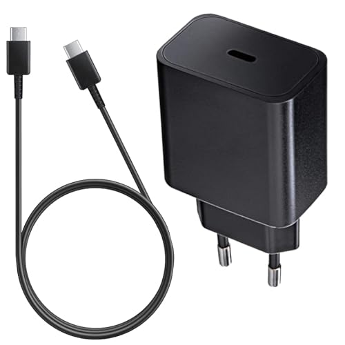 Schnellladegerät 25 W + USB-C-Kabel 1 m für Samsung Galaxy A54 - A34 - A14 - A23 - A53 - A13 - A52s - A33 - A04s - A51 5G von Acce2S