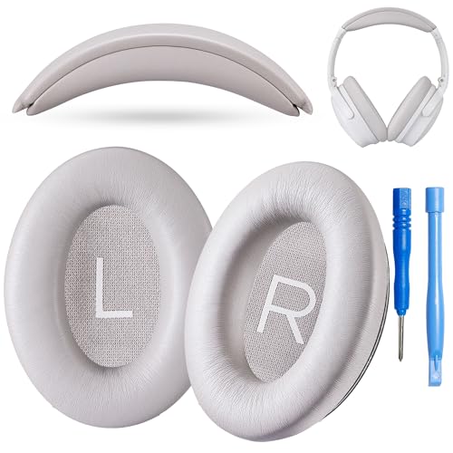 AHG Accessory House Ersatz-Ohrpolster und Kopfbügelpolster, kompatibel mit Bose QuietComfort (2023) QC45 QC35 QC35 II kabellose Kopfhörer mit Geräuschunterdrückung (Sandstein), einfache Selbstmontage von Accessory House