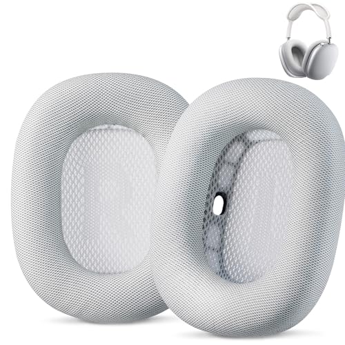 AHG Accessory House Global Verbesserte Ersatz-Ohrpolster für Airpods Max, kompatibel mit Apple AirPods Max Kopfhörern (Silber). Hochwertiges PU-Leder, hochdichter Schaumstoff, starker Magnet von Accessory House