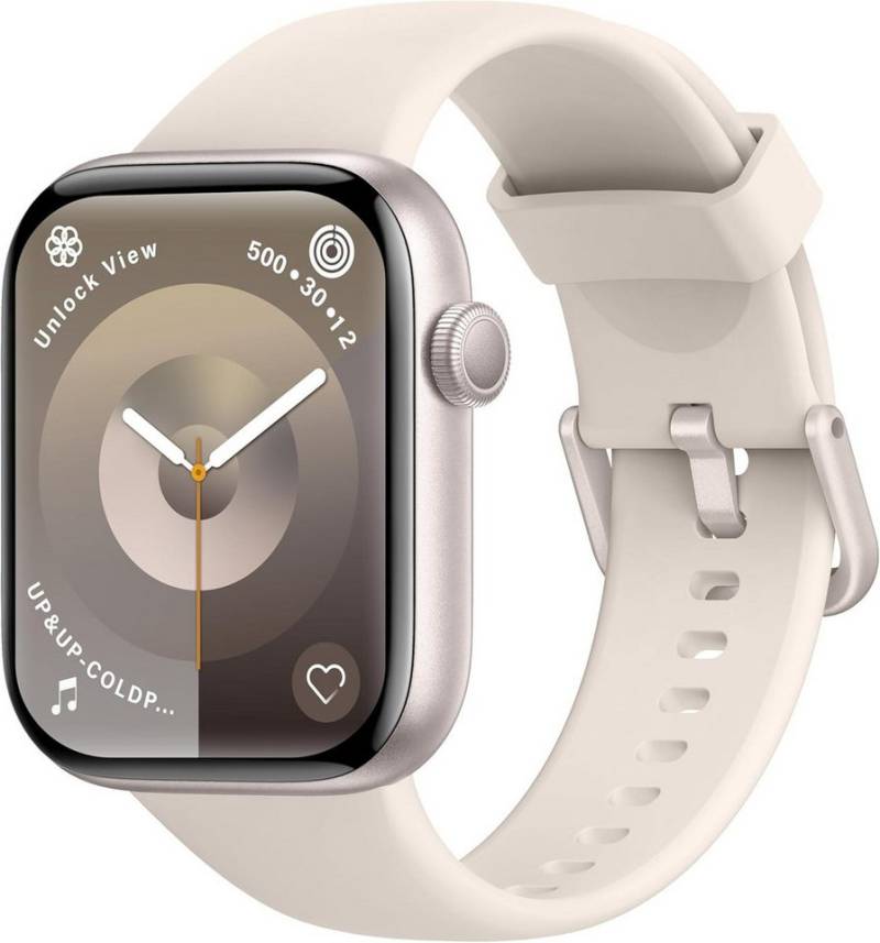 Acclafit mit Bluetooth-Anrufen, Fitness-Tracker Herzfrequenz-SpO2-Schlafmonitor Smartwatch (1,85 Zoll, Android, iOS), mit Blutsauerstoff- und Blutdruckmessung 140+ Sport- und Trainingsmodi von Acclafit