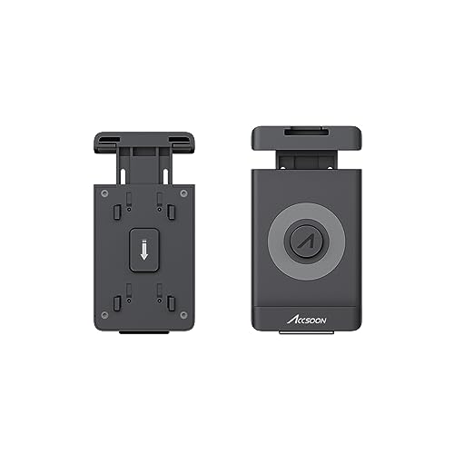 Accsoon ACC06 Telefonklemme, einstellbare Breite 65 mm–90 mm, Bildschirmkompatibilität 5,5–6,7 Zoll, verwendet mit Seemo Pro von Accsoon