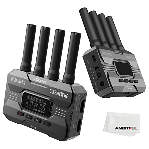 Accsoon CineView HE Multispectrum Wireless Video & Image Transmitter and Receiver HDMI Input and HDMI/UVC Output Dual Transfer 2.4GHz/5GHz up to 1200ft/350m Transmission von Accsoon